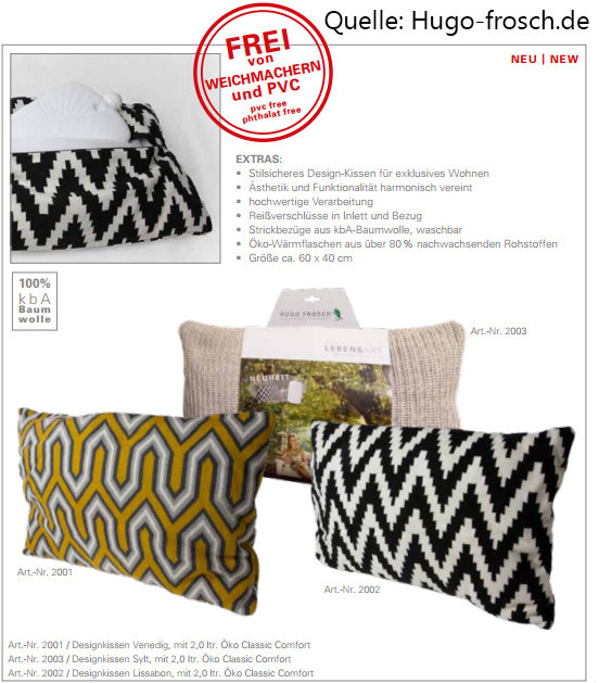 Designkissen Hugo Frosch