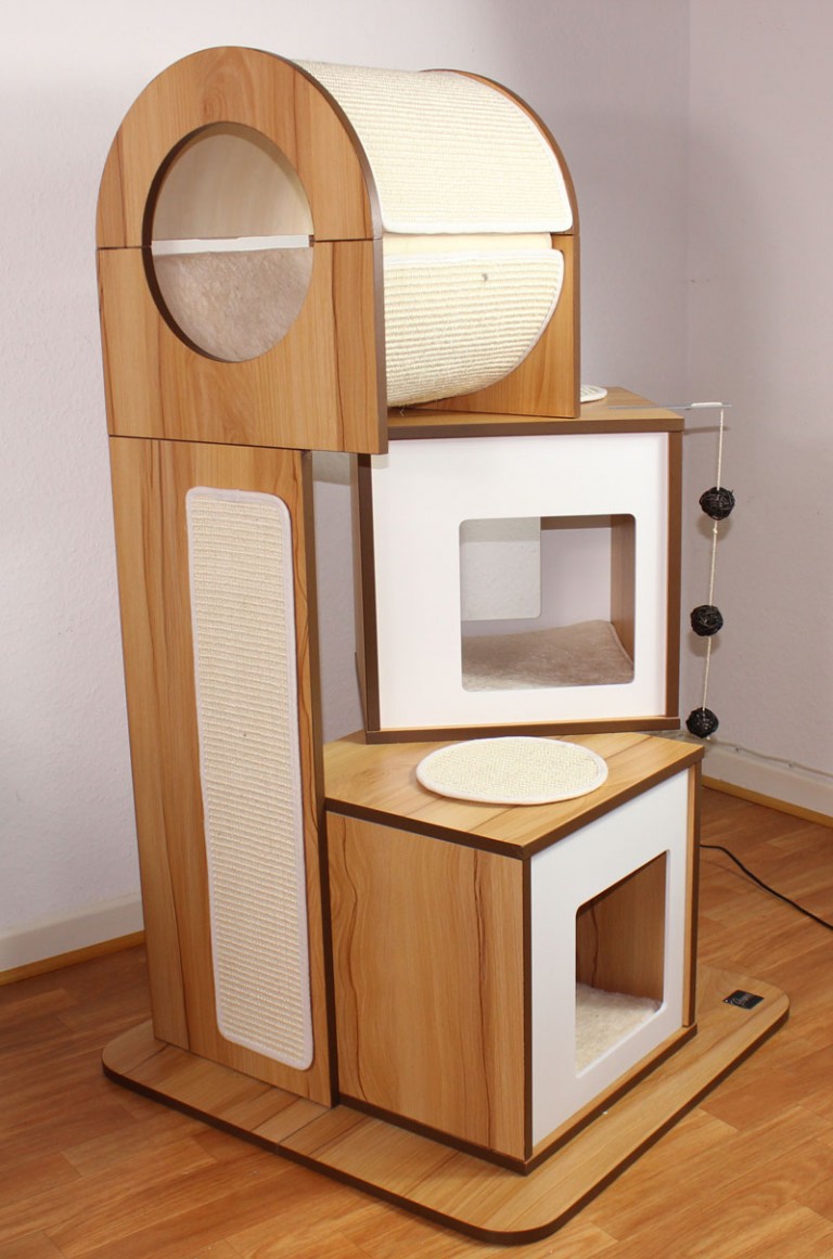 Hochwertiger Kratzbaum für Katzen - Vesper Katzenmoebel Tower Seitejpg 768x1161