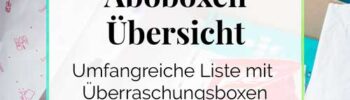 Titelbild für die umfangreiche Aboboxen Übersicht und Überraschungsboxen Liste auf DieCheckerin.de