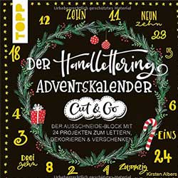 Handlettering Adventskalender Cut & Go TOPP Verlag Hobby Adventskalender