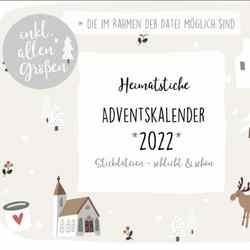 Heimatstiche Hobby Handarbeit Näh Adventskalender Stoff Sticken Stricken Häkeln