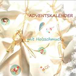 Holzschmuck Adventskalender Schmuckstücke aus Holz SchmuckNaturDE Weihnachtskalender