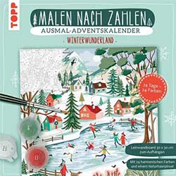 Malen nach Zahlen Ausmal Adventskalender Winterwunderland Hobby Adventskalender