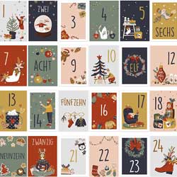 Papierdrachen Karten-Adventskalender zum Basteln und Verschenken für Paare