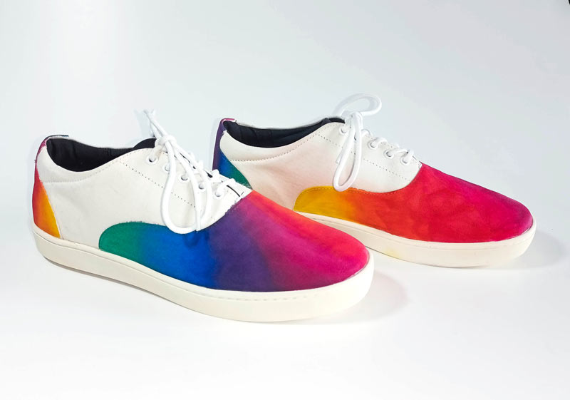 Wo vegane Schuhe kaufen Anifree Shoes Regenbogen Sneaker Ahimsa Wave (2)